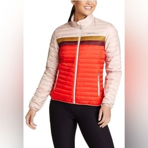 Eddie Bauer Women's Red and Pink Puffer Jacket